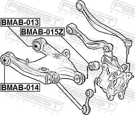 Febest BMAB-015Z - Сайлентблок, важіль підвіски колеса autozip.com.ua