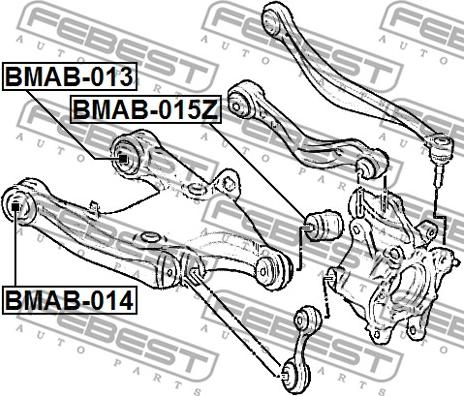 Febest BMAB-014 - Сайлентблок, важеля підвіски колеса autozip.com.ua