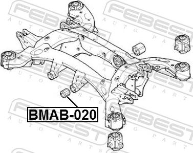 Febest BMAB-020 - Втулка, балка мосту autozip.com.ua
