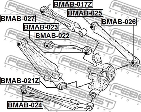 Febest BMAB-022 - Сайлентблок, важеля підвіски колеса autozip.com.ua