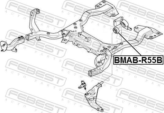 Febest BMAB-R55B - Сайлентблок, важіль підвіски колеса autozip.com.ua