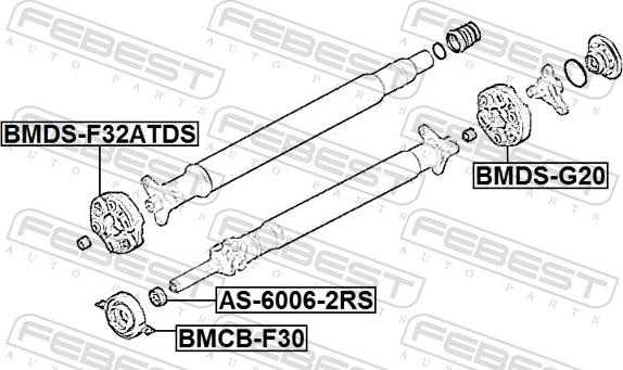 Febest BMCB-F30 - Підвіска, карданний вал autozip.com.ua