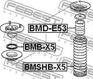 Febest BMD-E53 - Відбійник, буфер амортизатора autozip.com.ua
