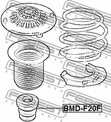 Febest BMD-F20F - Відбійник, буфер амортизатора autozip.com.ua