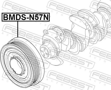 Febest BMDS-N57N - Ремінний шків, колінчастий вал autozip.com.ua