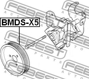 Febest BMDS-X5 - Ремінний шків, насос гідропідсилювача autozip.com.ua