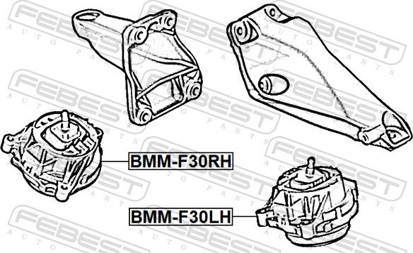 Febest BMM-F30LH - Подушка, підвіска двигуна autozip.com.ua