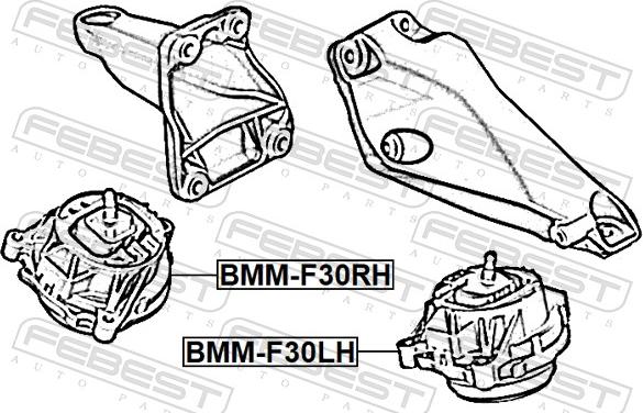 Febest BMM-F30RH - Подушка, підвіска двигуна autozip.com.ua