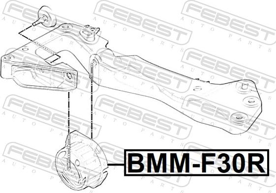 Febest BMM-F30R - Подушка, підвіска двигуна autozip.com.ua