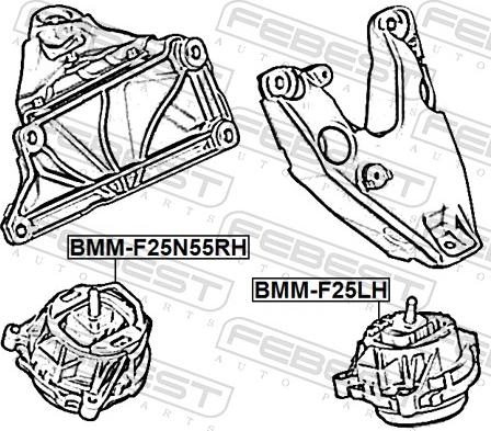 Febest BMM-F25LH - Подушка, підвіска двигуна autozip.com.ua