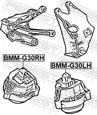 Febest BMM-G30RH - Подушка, підвіска двигуна autozip.com.ua