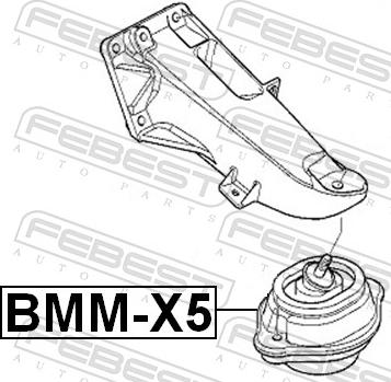 Febest BMM-X5 - Подушка, підвіска двигуна autozip.com.ua
