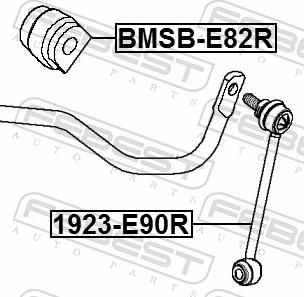 Febest BMSB-E82R - Втулка, стабілізатор autozip.com.ua