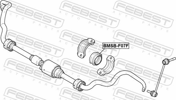 Febest BMSB-F07F - Втулка, стабілізатор autozip.com.ua