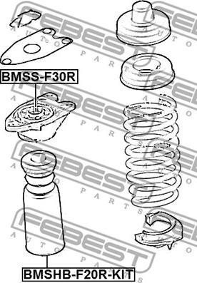 Febest BMSHB-F20R-KIT - Пилозахисний комплект, амортизатор autozip.com.ua