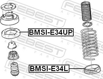 Febest BMSI-E34L - Тарілка пружини autozip.com.ua