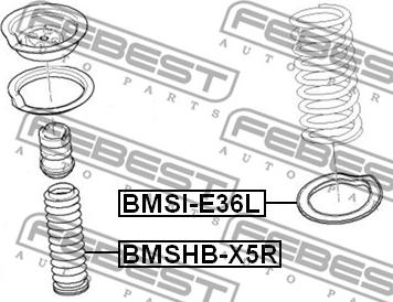 Febest BMSI-E36L - Тарілка пружини autozip.com.ua