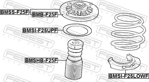 Febest BMSI-F25LOWF - Тарілка пружини autozip.com.ua