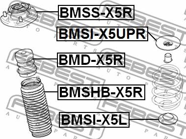 Febest BMSI-X5L - Проставка пружини autozip.com.ua