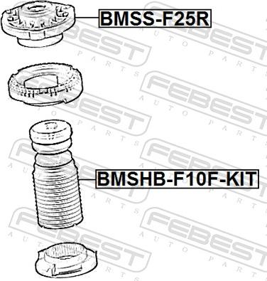 Febest BMSS-F25R - Опора стійки амортизатора, подушка autozip.com.ua