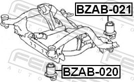 Febest BZAB-020 - Втулка, балка мосту autozip.com.ua