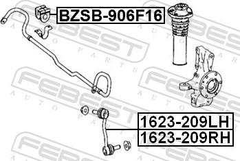 Febest BZSB-906F16 - Втулка, стабілізатор autozip.com.ua
