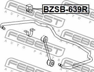 Febest BZSB-639R - Втулка, стабілізатор autozip.com.ua