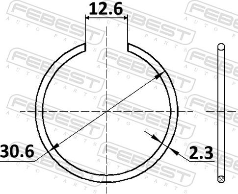 Febest CC-1-30X2 - Монтажний комплект, сильфон приводного вала autozip.com.ua