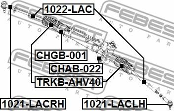 Febest CHAB-022 - Підвіска, кермове управління autozip.com.ua