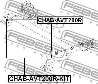 Febest CHAB-AVT200R-KIT - Ремкомплект, балка моста autozip.com.ua