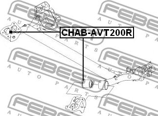 Febest CHAB-AVT200R - Сайленблок балки CHEVROLET AVEO 03 - задн. міст Вир-во FEBEST autozip.com.ua