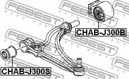 Febest CHAB-J300S - Сайлентблок, важеля підвіски колеса autozip.com.ua