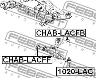 Febest CHAB-LACFB - Сайлентблок, важеля підвіски колеса autozip.com.ua