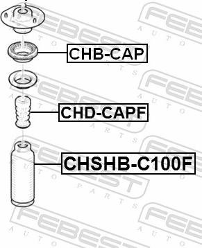 Febest CHB-CAP - Підшипник кочення, опора стійки амортизатора autozip.com.ua