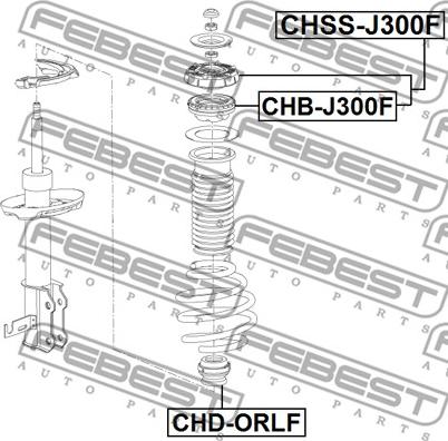 Febest CHSS-J300F - Опора стійки амортизатора, подушка autozip.com.ua