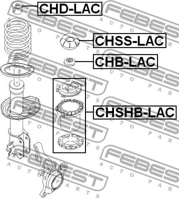 Febest CHB-LAC - Підшипник кочення, опора стійки амортизатора autozip.com.ua