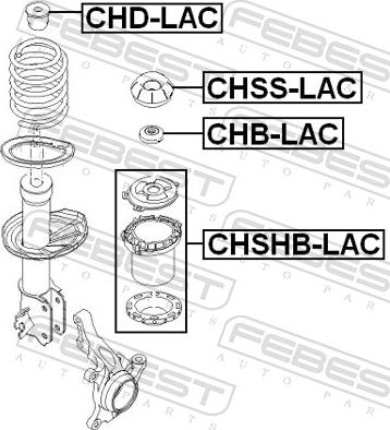 Febest CHB-LAC - Підшипник кочення, опора стійки амортизатора autozip.com.ua
