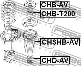 Febest CHD-AV - Відбійник, буфер амортизатора autozip.com.ua