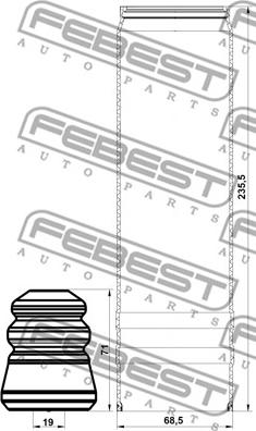 Febest CHSHB-J300R-KIT - Пилозахисний комплект, амортизатор autozip.com.ua