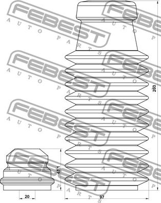 Febest CHSHB-VOYIVF-KIT - Пилозахисний комплект, амортизатор autozip.com.ua