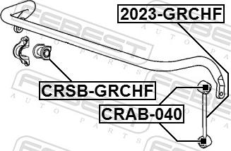 Febest CRAB-040 - Тяга / стійка, стабілізатор autozip.com.ua