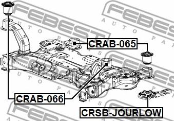 Febest CRAB-065 - Втулка, балка мосту autozip.com.ua