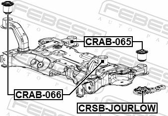 Febest CRAB-065 - Втулка, балка мосту autozip.com.ua