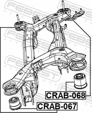 Febest CRAB-068 - Втулка, балка мосту autozip.com.ua