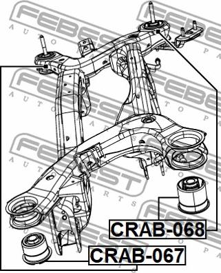 Febest CRAB-067 - Втулка, балка мосту autozip.com.ua