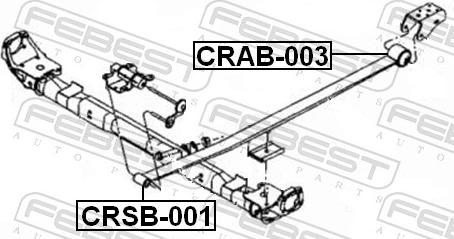 Febest CRAB-003 - Втулка, листова ресора autozip.com.ua