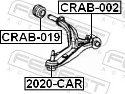 Febest CRAB-019 - Сайлентблок, важіль підвіски колеса autozip.com.ua