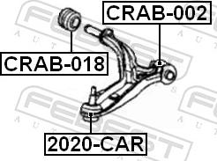 Febest CRAB-018 - Сайлентблок, важіль підвіски колеса autozip.com.ua