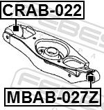 Febest CRAB-022 - Сайлентблок, важіль підвіски колеса autozip.com.ua