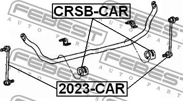 Febest CRSB-CAR - Втулка стабилизатора DODGE CARAVAN 00- перед. мост Пр-во FEBEST autozip.com.ua